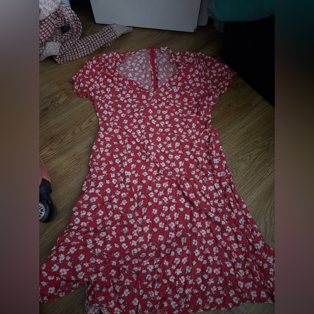 Red Floral Dress